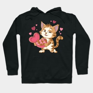CUTE CAT FOR VALENTINE DAYA Hoodie